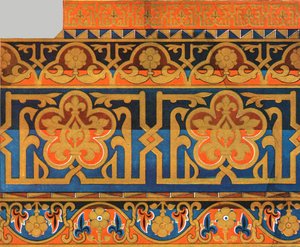 Soffitto in legno dipinto nella cattedrale di Messina, Sicilia, Italia, 1928