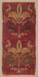 Palmette e uccelli da una tunica o tenda, 500-600