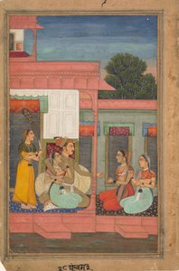 Panchama Ragini: Pagina da una serie Ragamala Ghirlanda di Modi Musicali, ca. 1640 da Unbekannt