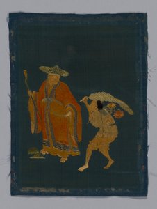 Tessuto per arredamento a pannelli, Cina, periodo Kangxi, dinastia Qing 1644-1911, 1800-50 da Unbekannt