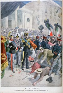 Panico al funerale di Re Umberto, Roma, 1900 da Unbekannt