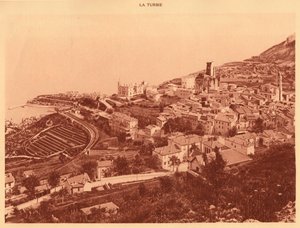 Panorama e vista di la Turbie, Monaco, 1930 da Unbekannt
