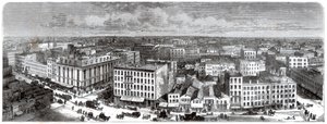 Panorama di Chicago dalla cima del Municipio, USA