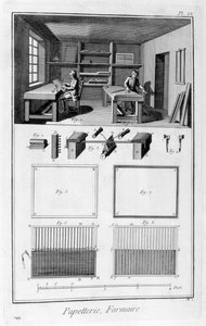 Fabbricazione della carta, 1751-1777