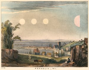 Parhelia soli finti senza aloni, osservati in Inghilterra nel 1698 da Unbekannt