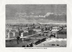 Parigi, vista dalla chiesa di St Gervais, Francia, 1879 da Unbekannt