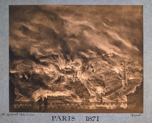 Parigi in fiamme, 1871 da Unbekannt