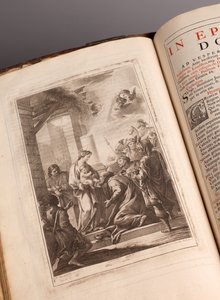 Museo parrocchiale. Messale in latino. Incisioni di Joachim Ballester. Carta e pelle. XVIII secolo da Unbekannt