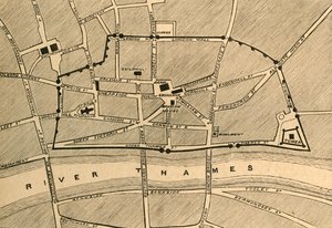 Parte della Londra moderna, mostrando l