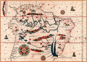 Parte del Sud America, 1582 da Unbekannt