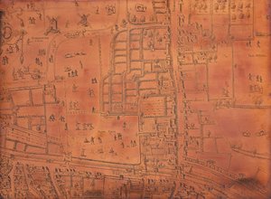 Parte di una mappa di Londra, c1553-c1559 da Unbekannt