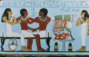 Parte della stele di calcare dipinta di Amenemhet, Abydos, Egitto, XI dinastia da Unbekannt