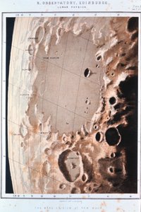 Parte della superficie lunare, 1857 da Unbekannt