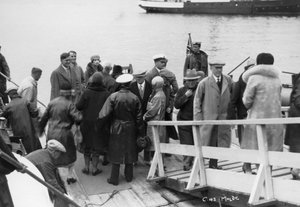 Nave passeggeri attraccata a Molde, Norvegia, 1929