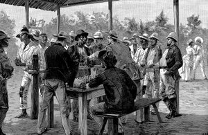 Pagare i lavoratori delle Indie Occidentali, 1888 da Unbekannt