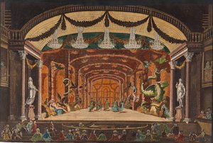Immagine del peep show, ca 1770