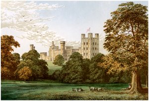 Castello di Penrhyn, Caernarvonshire, Galles, casa di Lord Penrhyn, c1880 da Unbekannt