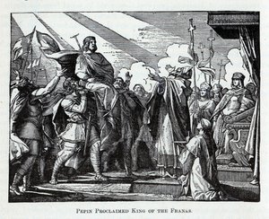 Pipino proclamato re dei Franchi, 1882 da Unbekannt