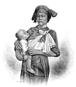 Donna e bambino Pepo-Hoan