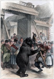 Orso che si esibisce in un villaggio russo, 1877