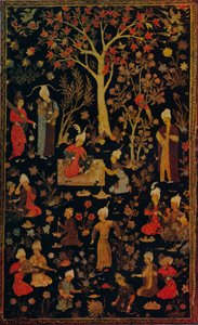 Copertina di libro in cartapesta persiana, c1600 da Unbekannt