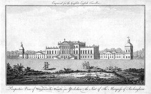 Vista prospettica di Wentworth-House nello Yorkshire, la residenza del Marchese di Rockingham, 1771