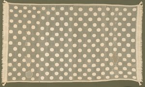 Tessuti peruviani: mantello o appeso, perizoma, turbante, cappello imbottito, fascia con nappe da Unbekannt