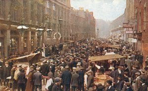 Mercato di Petticoat Lane la domenica mattina, Londra, c1910 da Unbekannt