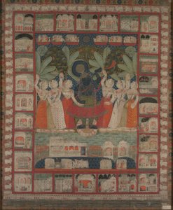 Pichvai appeso al muro con il culto di Shri Nathaji, 1825-1850 da Unbekannt
