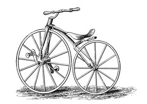 Bicicletta a pedali a manovella di Pickering, un design americano, c1860s c1880 da Unbekannt