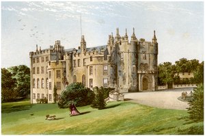 Castello di Picton, Pembrokeshire, Galles, casa della famiglia Phillips, c1880 da Unbekannt