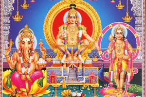 Divinità indù Ganesh, Ayappa e Subramania, India da Unbekannt