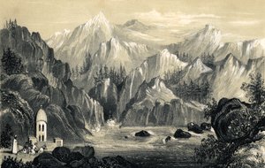 Pellegrini alla sorgente del Gange, India, 1847 da Unbekannt