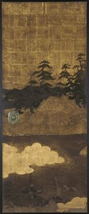 Pini, acqua e nuvole, periodo Edo, XVII secolo da Unbekannt