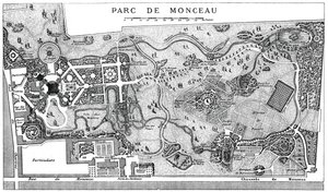 Piano del Parco Monceau, Parigi, 1778, 1885 da Unbekannt