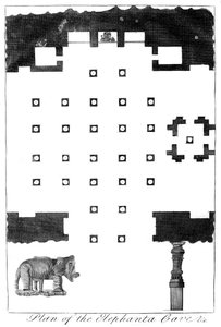 Piano delle Grotte di Elephanta, India, 1799 da Unbekannt