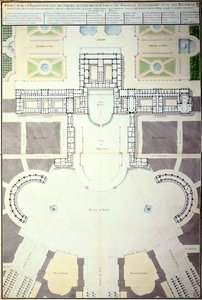 Piani per la trasformazione di Versailles, Francia, 1780 da Unbekannt