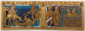 Placca da un altare portatile con scene della vita di Gesù, tedesco, ca. 1160-80