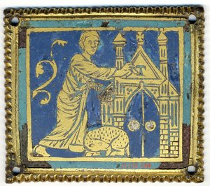 Placca con marcatura della porta con la lettera Tau, tedesco, ca. 1200 da Unbekannt