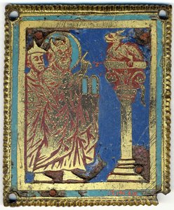 Placca con Mosè, Aronne e il serpente di bronzo