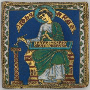 Placca con San Giovanni Evangelista, tedesca da Unbekannt