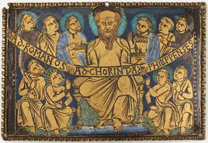 Placca con San Paolo e i suoi Discepoli, britannica da Unbekannt