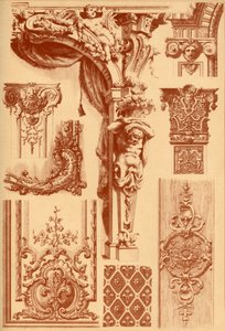 Ornamenti in gesso, Francia, XVII e XVIII secolo, 1898 da Unbekannt