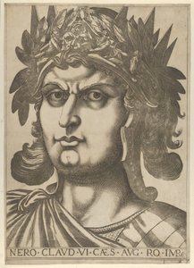 Piatto 6: Nerone con la testa leggermente girata a destra, da 