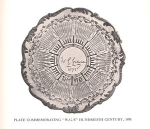 Piatto commemorativo del centesimo secolo di WG Grace, 1895 1912 da Unbekannt
