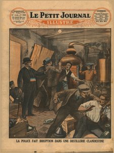 Raid della polizia in una distilleria illecita, 1930