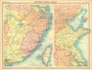 Mappa politica della Cina orientale da Unbekannt
