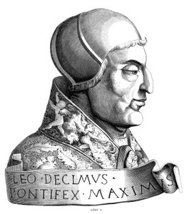 Papa Leone X, XVI secolo, 1849 da Unbekannt