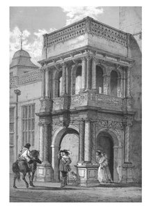 Portico ad Audley End, Essex, c1840