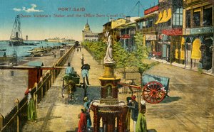 Port-Said - Statua della Regina Vittoria e l